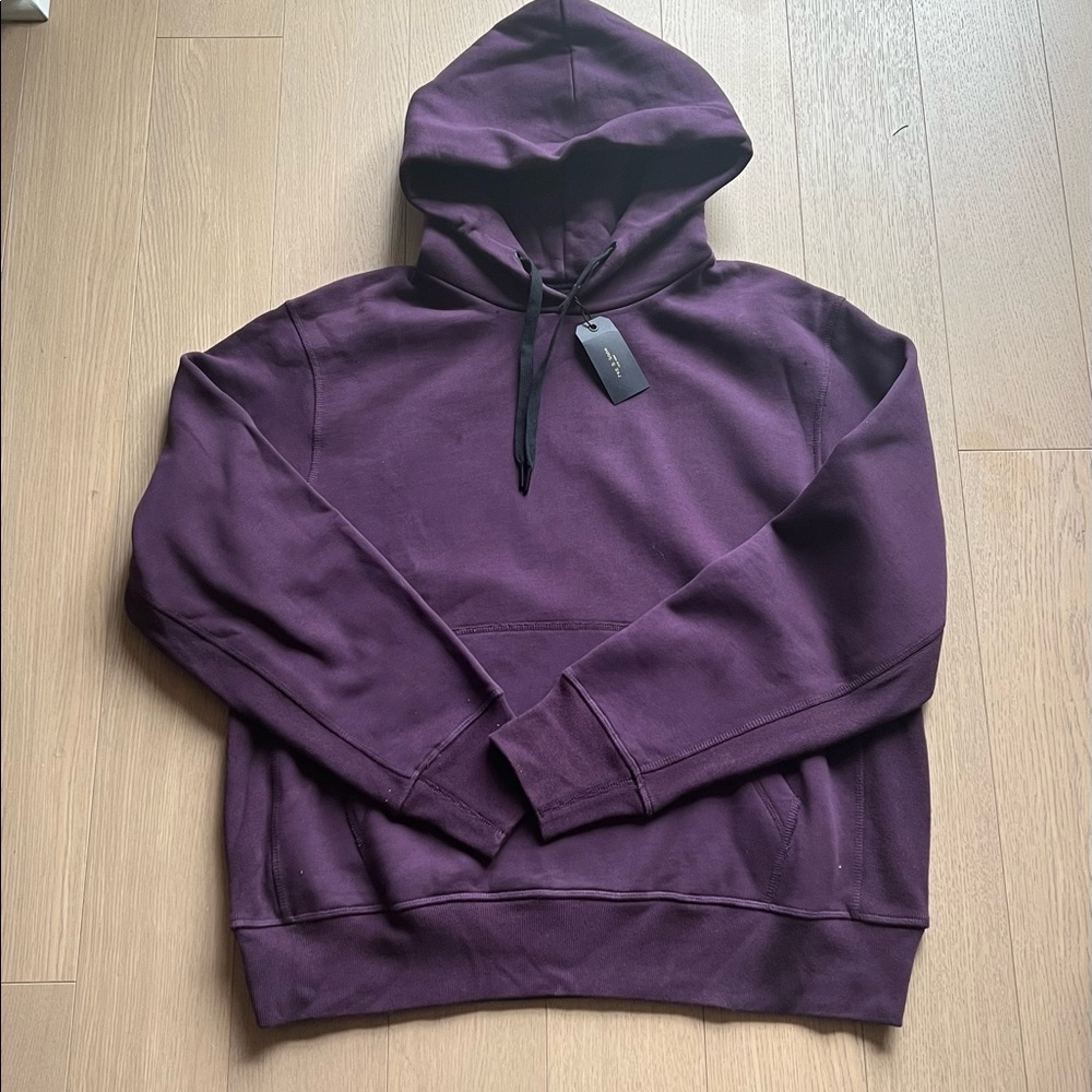NEW Rag and Bone Plum Hoodie Sweatshirt Size L